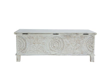 Load image into Gallery viewer, Anglo hand carved trunk, White