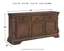 Load image into Gallery viewer, Charmond Dining Buffet Cabinet