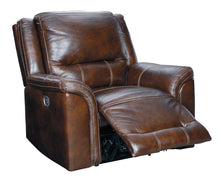 Load image into Gallery viewer, Catanzaro Mahogany Power Recliner w/ Adjustable Headrest