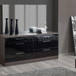 Load image into Gallery viewer, Napoli 6-Drawer Dresser &amp; Mirror, Black &amp; Walnut
