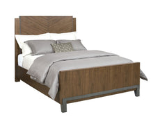 Load image into Gallery viewer, AD MODERN SYNERGY CHEVRON WALNUT KING BED PACKAGE
