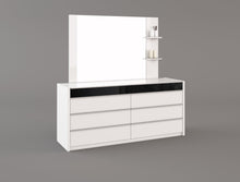 Load image into Gallery viewer, Milan 8 Drawer Dresser with Mirror, Antracite White
